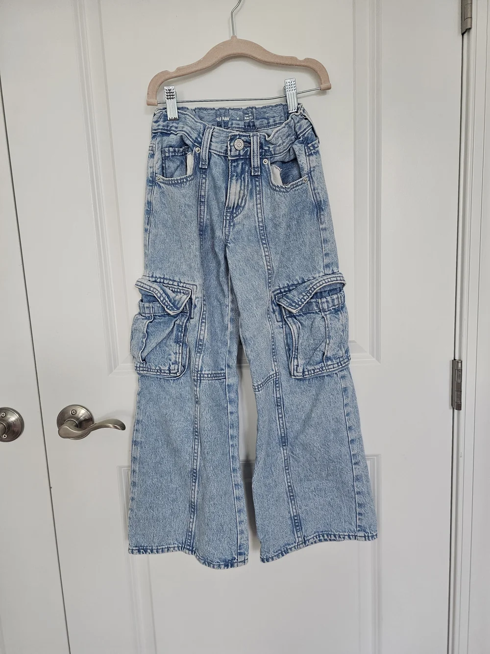 Old Navy Light Blue Cargo Flare Jeans for Kids